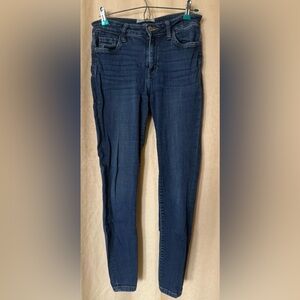 Flying Monkey Jeans,Women’s sz 29W Dark Wash Stretchy Skinny Denim Blue Jeans